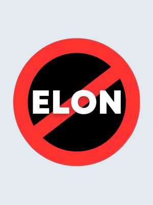 Anti-Elon, round car sticker, Bumper Sticker, Tesla