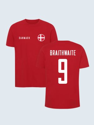 Denmark National Team, T-shirt, Braithwaite 9