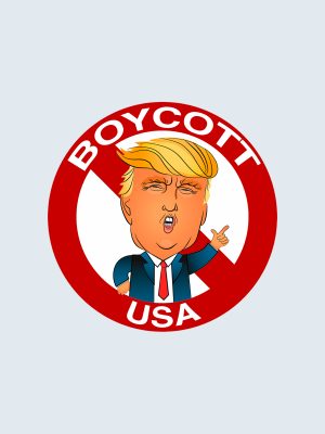 Boycott USA, Car Sticker, Anti Trump, Bumper Sticker
